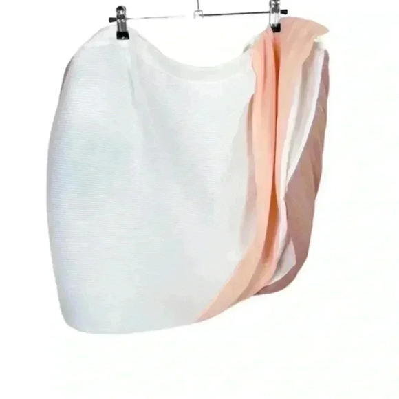 Alice McCall Chiffon Neutral Triple Serve Mini Asymmetrical Skirt in Neopolitian - Picture 1 of 6